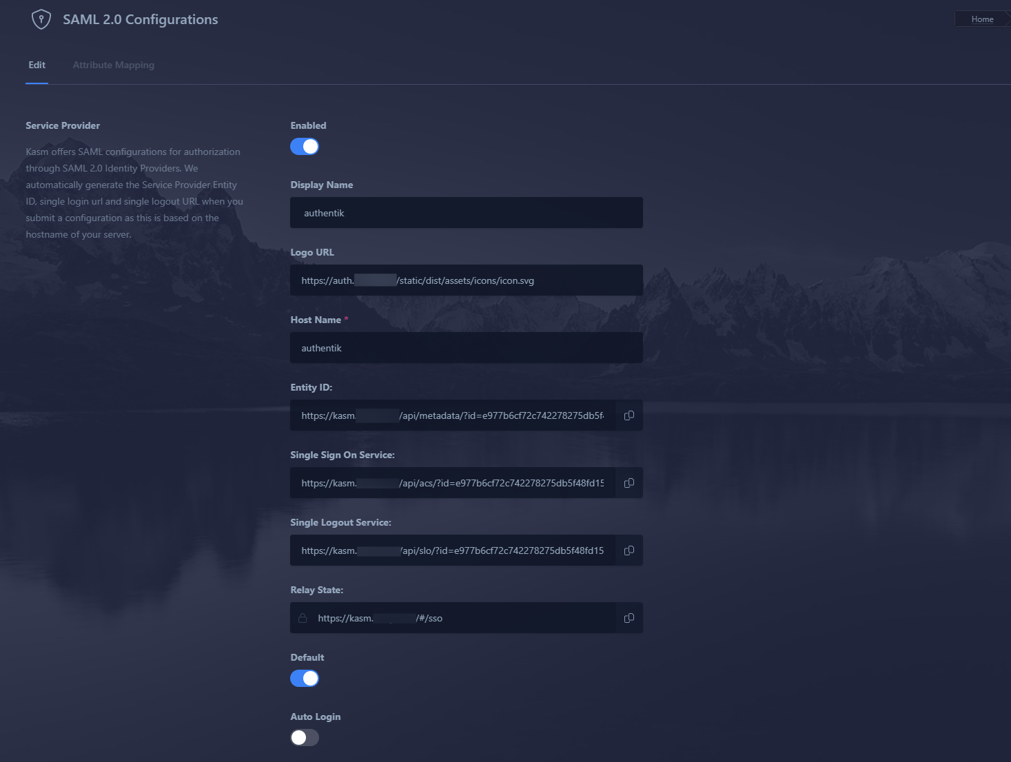 KASM SAML Config